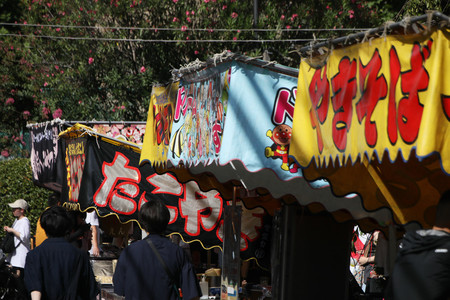 露店屋 屋台 夏祭り テキ屋 鉄板 - 自転車